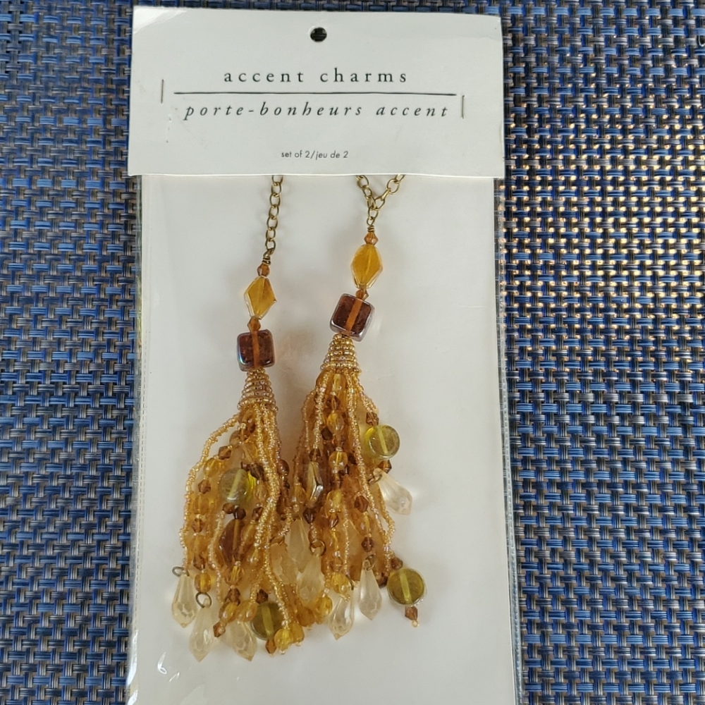 🛍Pier 1 Beaded Accent Charms, 3 sets of 2, never used